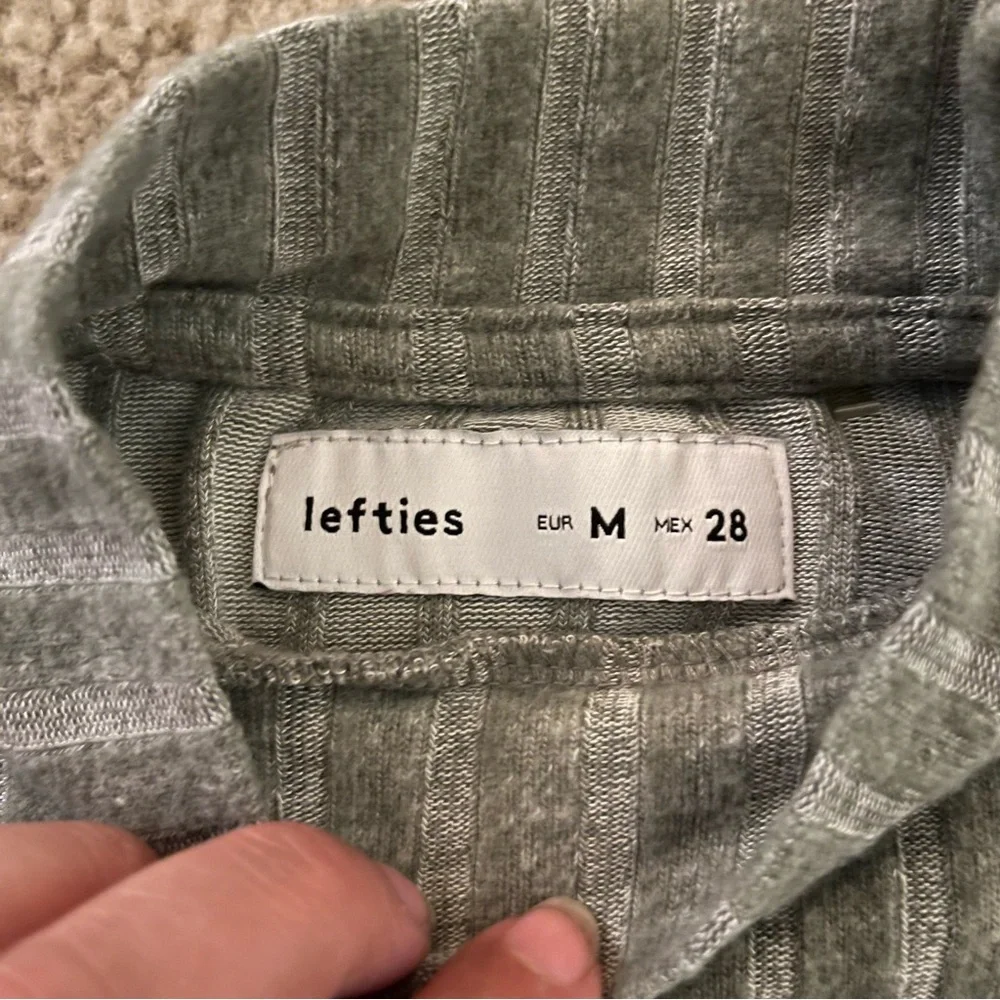 Lefties | Lettuce Edge Mocked Neck Ribbed Long Sleeve Top